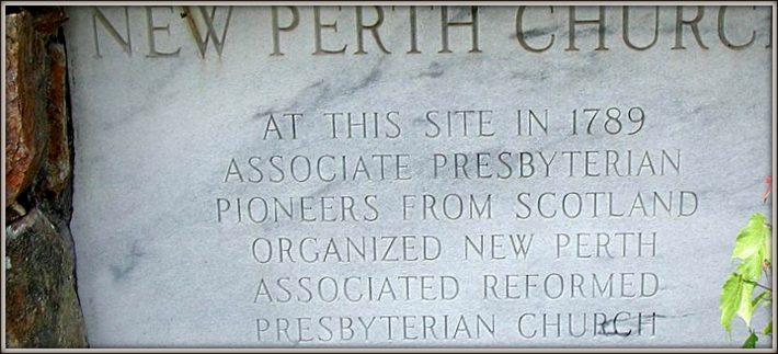 New Perth Original Church Site Marker